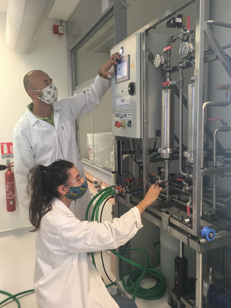 Nouveau pilote de biosorption alimenté par un filtre 100% végétal